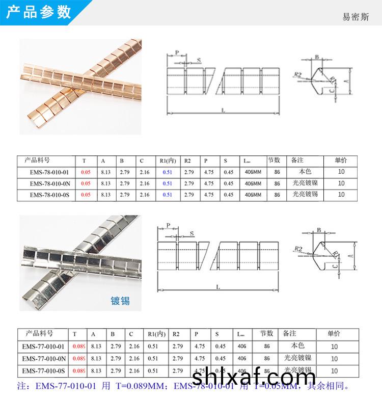 易(yi)密斯(si)laird簧片機箱(xiang)機櫃小彈片